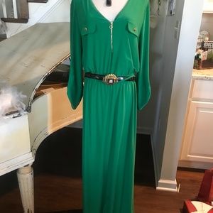 Kelly Green Maxi one piece Dress